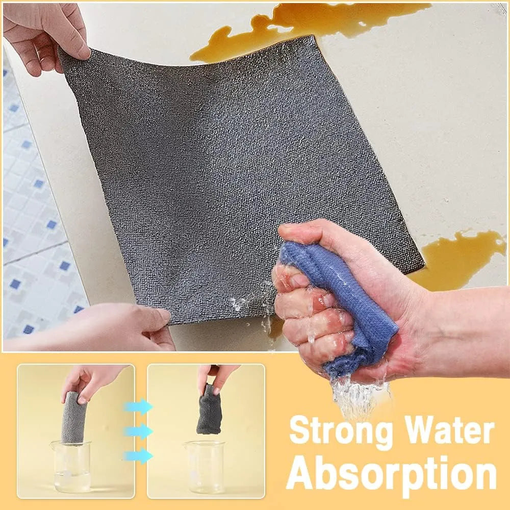 Multi-Purpose Cleaning Microfibre Cloths – Extractable, Disposable, Strong Water Absorption | Oil & Water Absorbent Non-Woven Wipes