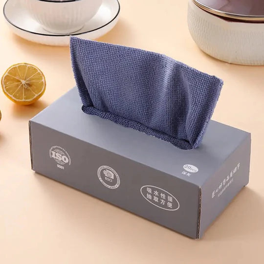 Multi-Purpose Cleaning Microfibre Cloths – Extractable, Disposable, Strong Water Absorption | Oil & Water Absorbent Non-Woven Wipes