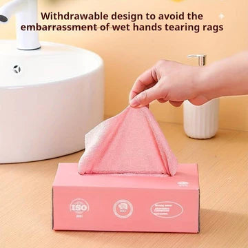 Multi-Purpose Cleaning Microfibre Cloths – Extractable, Disposable, Strong Water Absorption | Oil & Water Absorbent Non-Woven Wipes