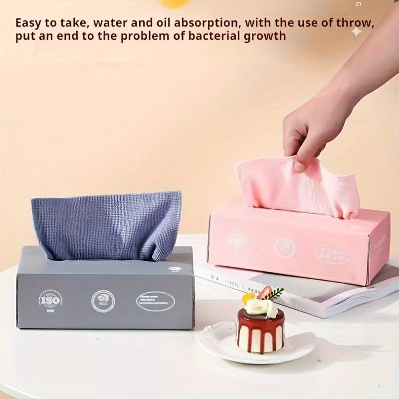 Multi-Purpose Cleaning Microfibre Cloths – Extractable, Disposable, Strong Water Absorption | Oil & Water Absorbent Non-Woven Wipes