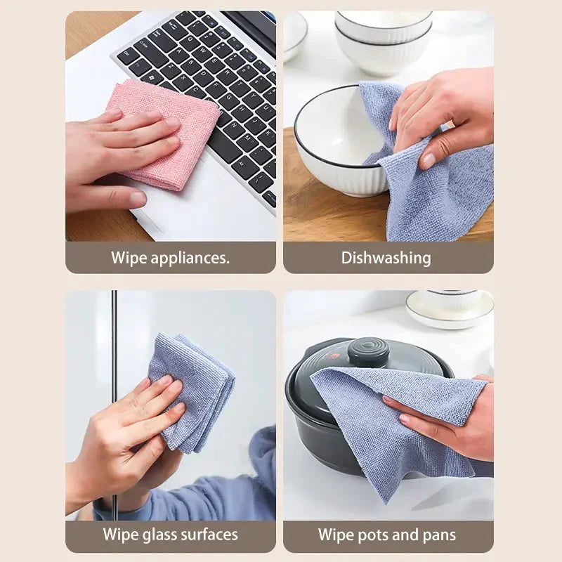 Multi-Purpose Cleaning Microfibre Cloths – Extractable, Disposable, Strong Water Absorption | Oil & Water Absorbent Non-Woven Wipes