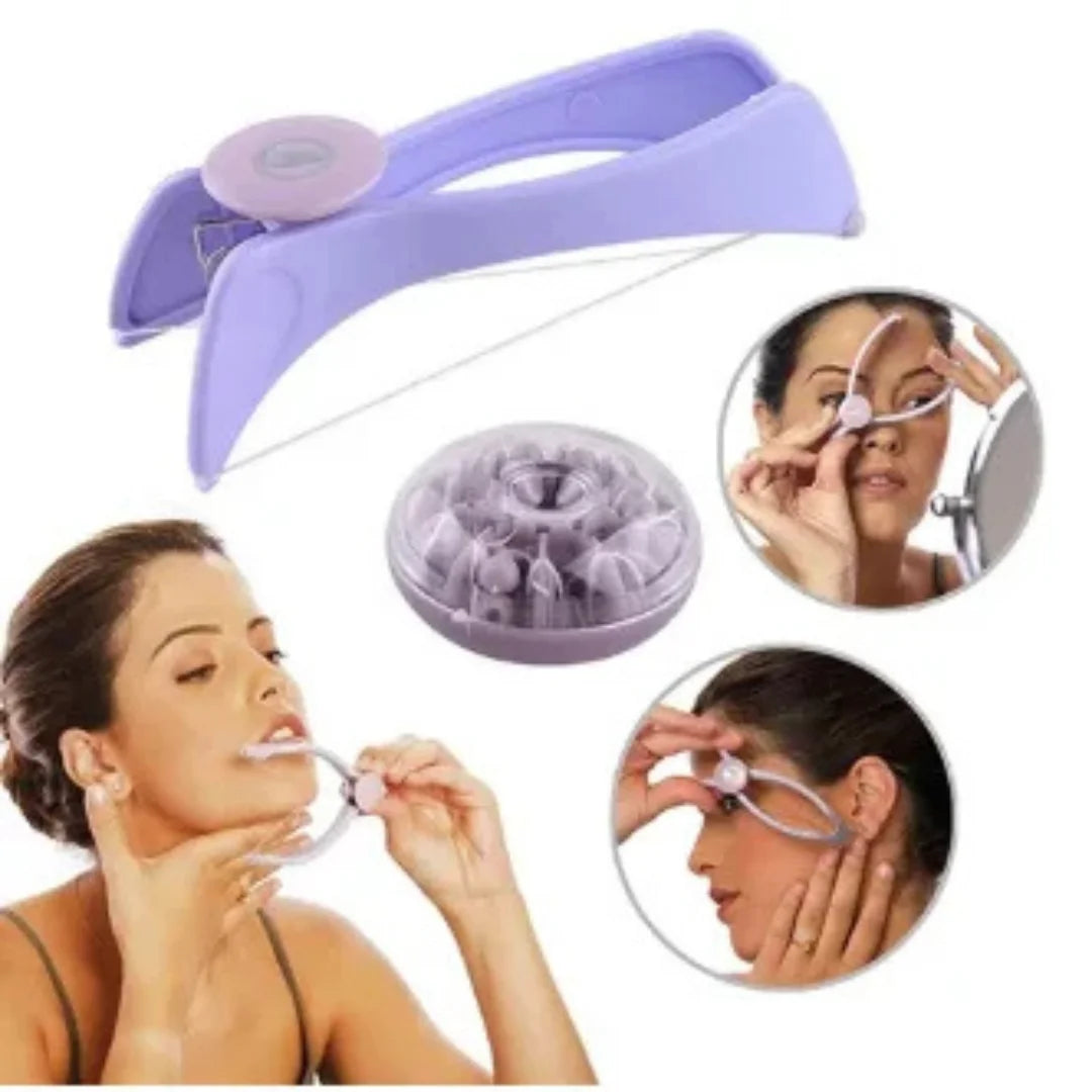 Facial Threading Hair Remover – Portable Spring Epilator for Upper Lip & Eyebrows