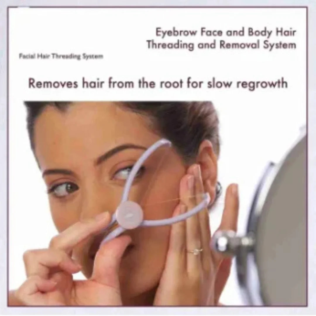 Facial Threading Hair Remover – Portable Spring Epilator for Upper Lip & Eyebrows