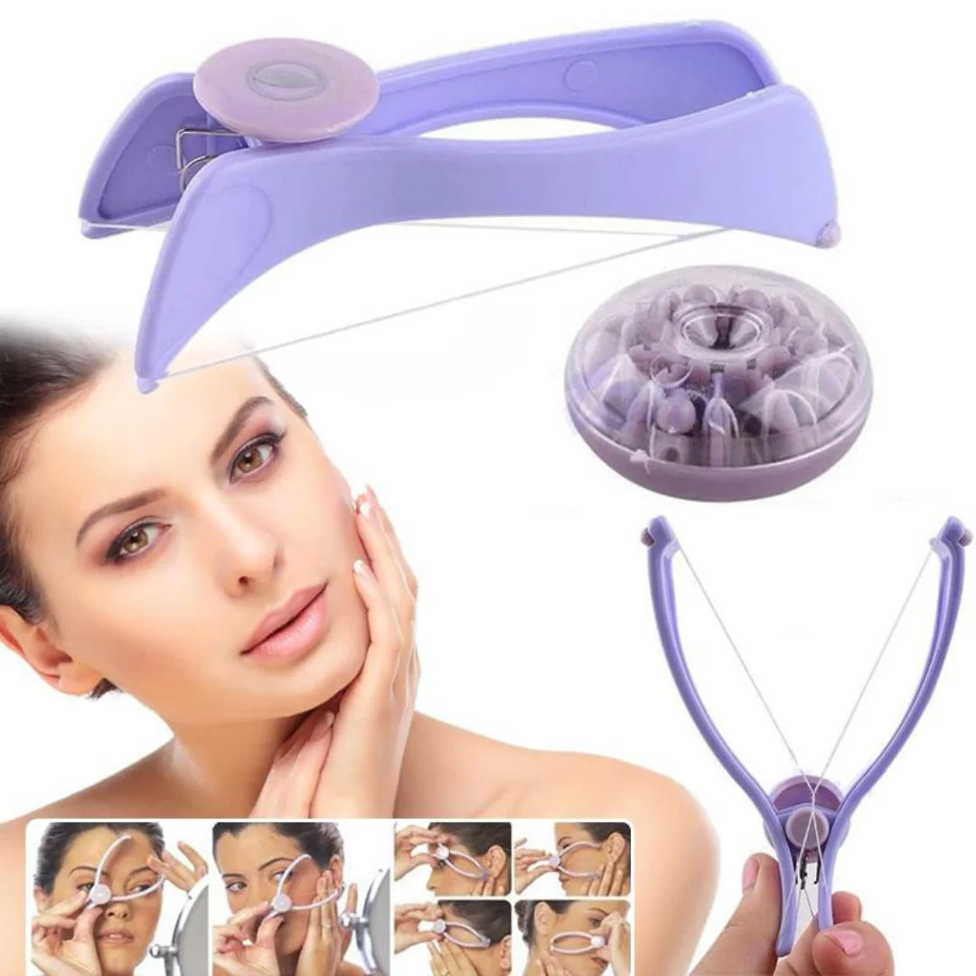 Facial Threading Hair Remover – Portable Spring Epilator for Upper Lip & Eyebrows