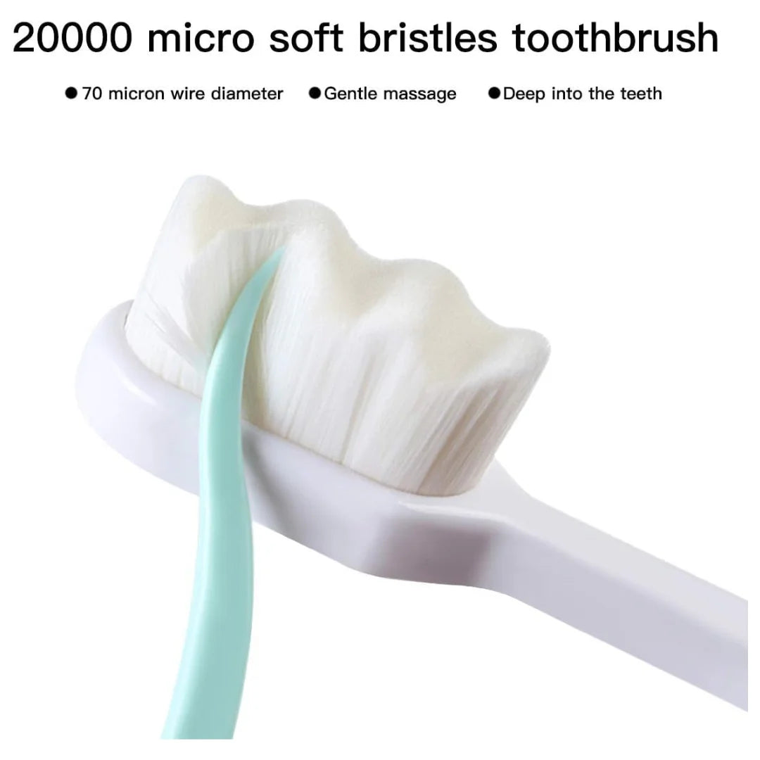 Ultra Soft Foam Toothbrush – Nano Bristle Brush for Sensitive Teeth & Gums