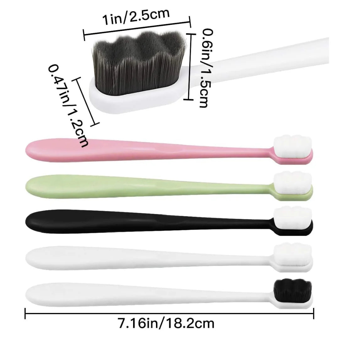 Ultra Soft Foam Toothbrush – Nano Bristle Brush for Sensitive Teeth & Gums