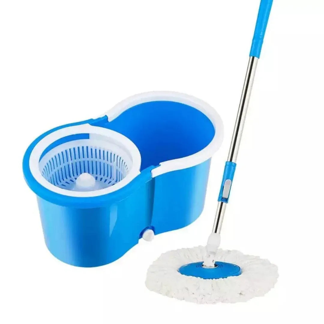360° Spin Mop Bucket Set with Handle | Floor Cleaning Mop with Stainless Steel Rod, Microfiber Refill – Easy Home Cleaning Tool