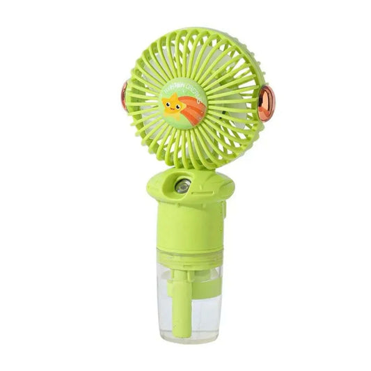 Portable Mini Misting Fan – USB Rechargeable Handheld Fan with Water Spray, 3 Speeds & Quiet Operation for Travel/Home Office