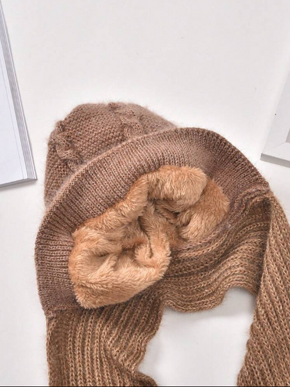 Women’s Woolen Beanie Scarf Cap