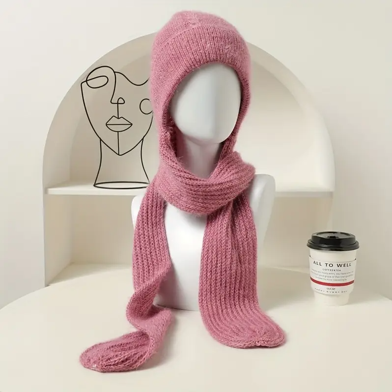 Women’s Woolen Beanie Scarf Cap