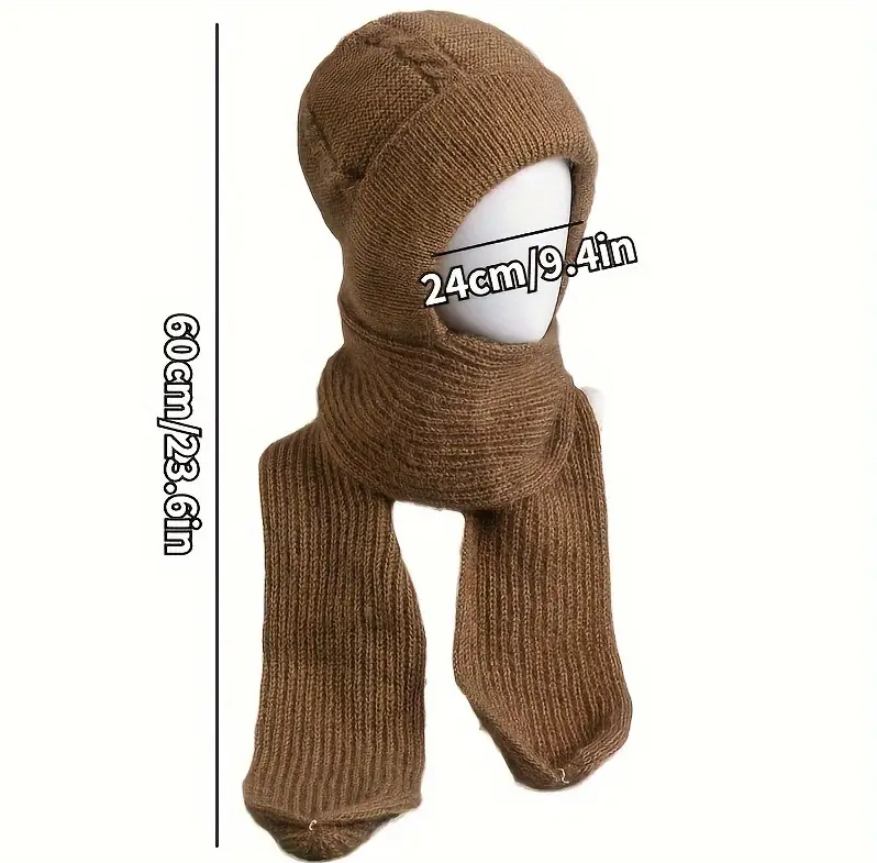 Women’s Woolen Beanie Scarf Cap