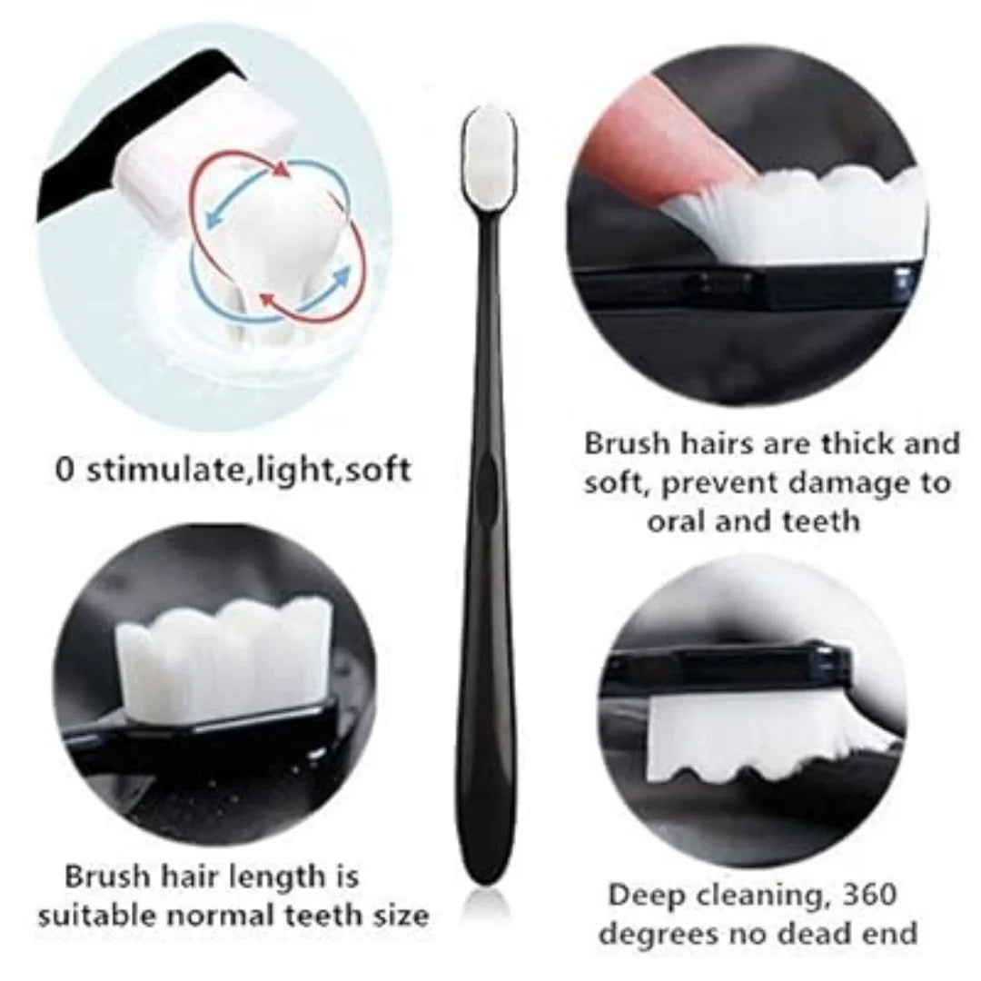 Ultra Soft Foam Toothbrush – Nano Bristle Brush for Sensitive Teeth & Gums