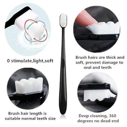 Ultra Soft Foam Toothbrush – Nano Bristle Brush for Sensitive Teeth & Gums