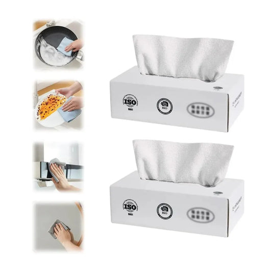 Multi-Purpose Cleaning Microfibre Cloths – Extractable, Disposable, Strong Water Absorption | Oil & Water Absorbent Non-Woven Wipes
