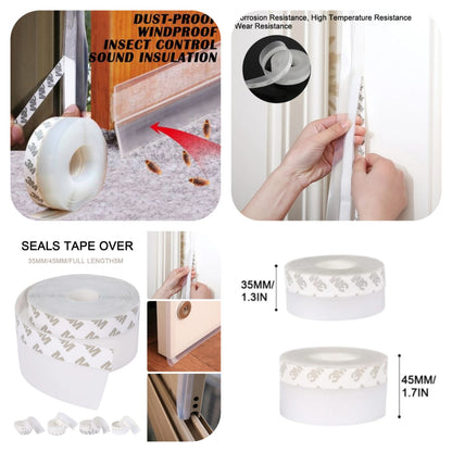 Door Window Sealing Strip Waterproof Self Adhesive Roll 5 Mtr