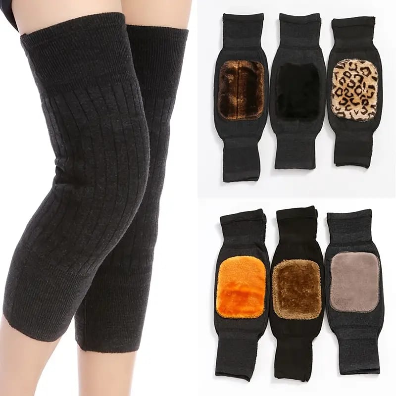 Winter Warm Knee Pads for Men And Women - Wool Material, Hand Washable, Elastic, No Feathers