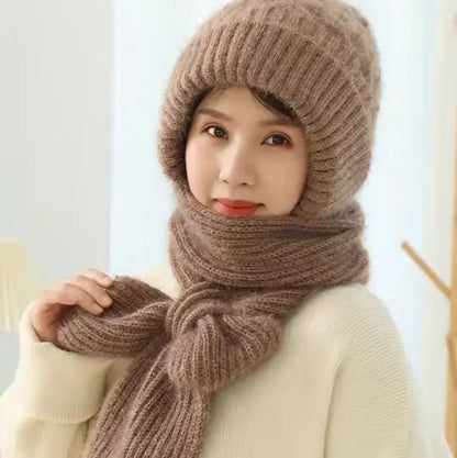 Women’s Woolen Beanie Scarf Cap