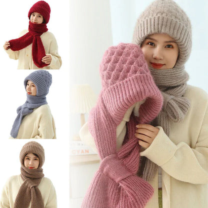 Women’s Woolen Beanie Scarf Cap