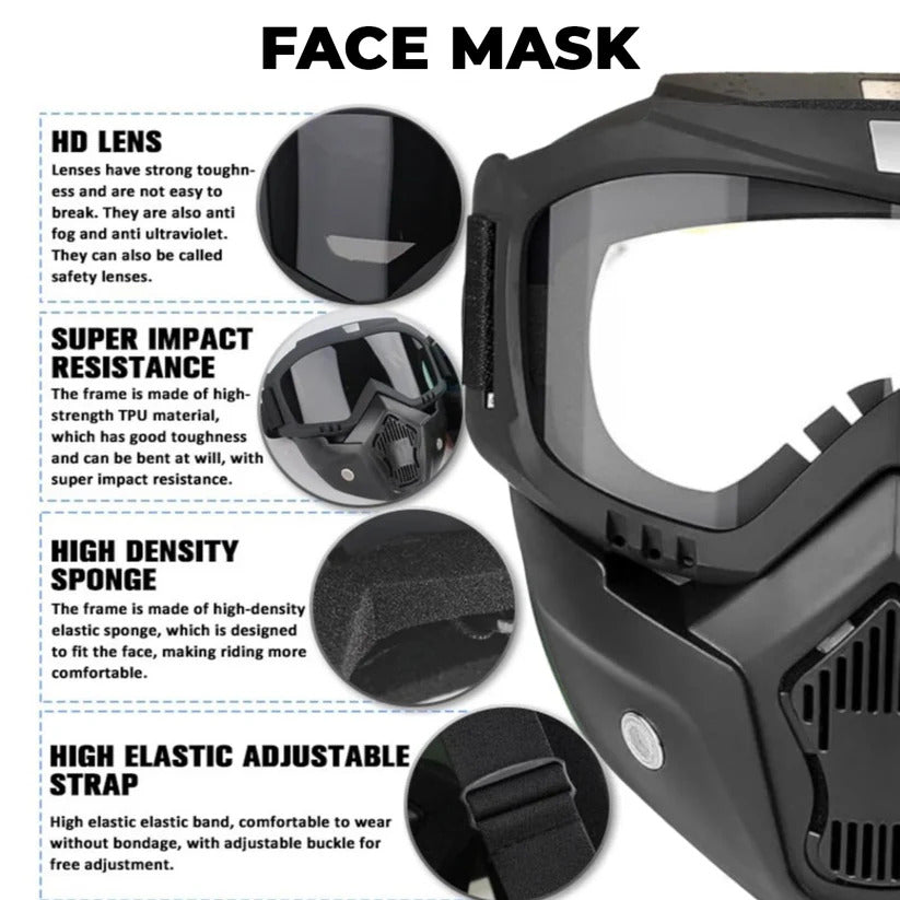 Bike Face Helmet Mask