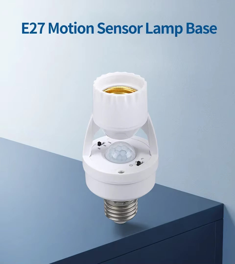 Infrared Motion Sensor Lamp Base Bulb Holder