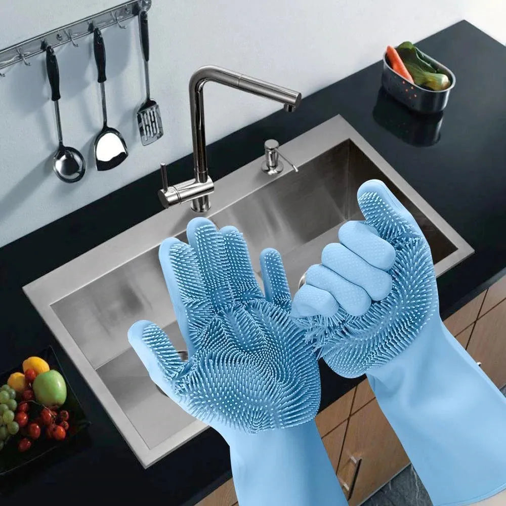 Grip & Scrub Silicone Gloves