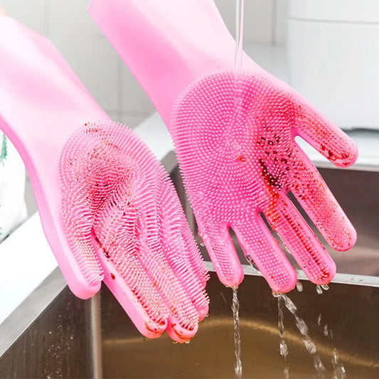 Grip & Scrub Silicone Gloves