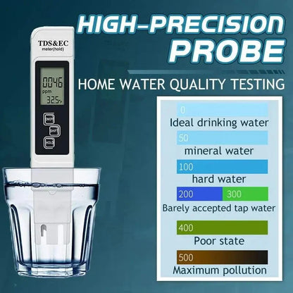 Digital Water Purity And Temperature Tester