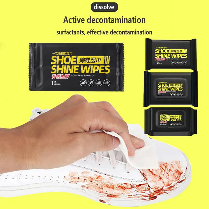 Shoe Shine and Cleaning Wet Wipes